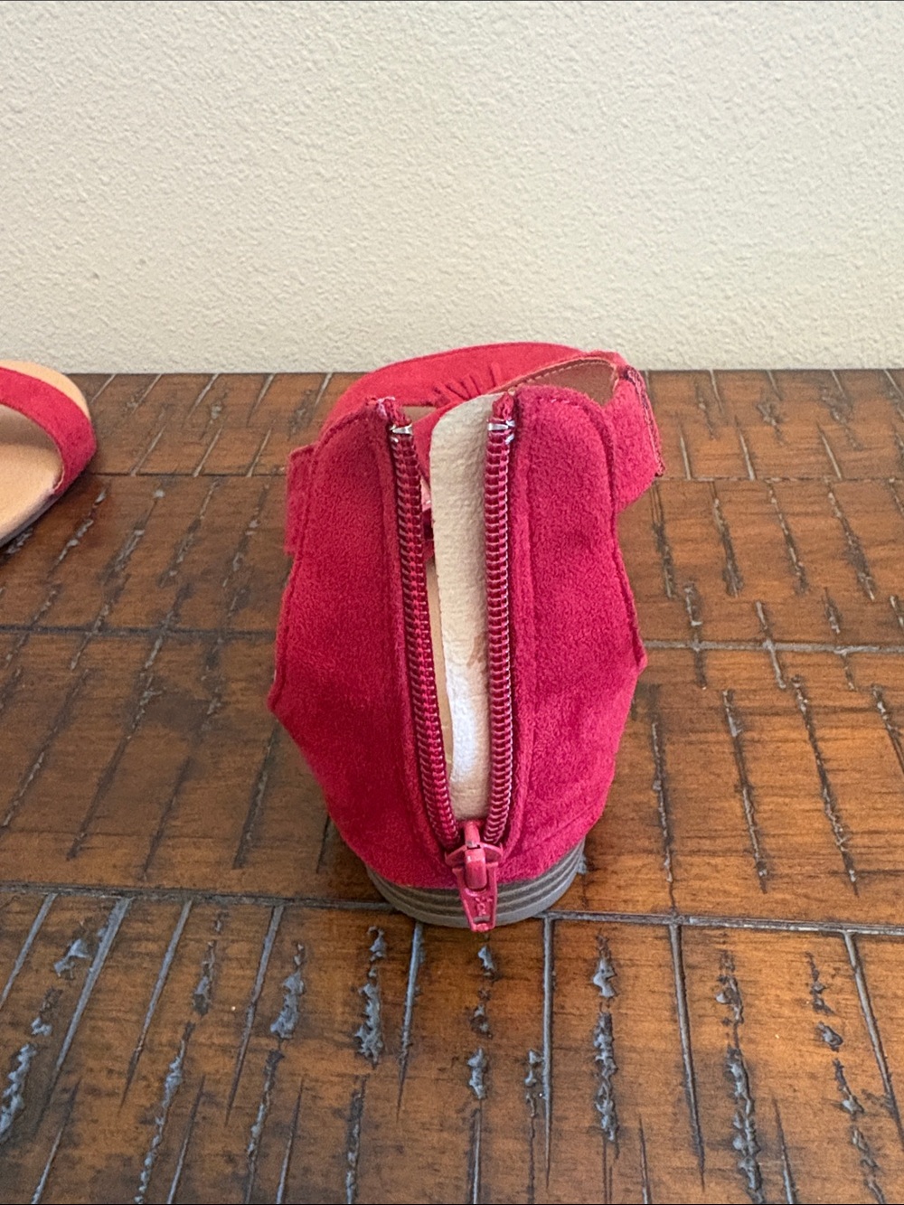 Cato Red Tassel Ankle-Strap Sandals - Picture 7 of 9